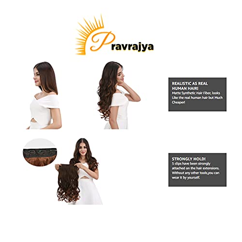 Image of Women Hair Extension Curly Wave Black 18 To 20 Inches Hairpiece With 5 BB Clip /Hair Extension for Women Party /Halloween /Christmas