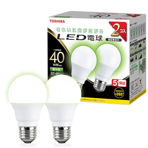TOSHIBA(����) LED�d�� E26 A�` 40W���� �S���� �����F 2P �����Ή� LDA4N-G/40V1RP