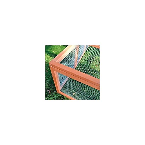 Clapier Lapins Rabbit Run Exterieur- Cage Mobile -Couleur Bois