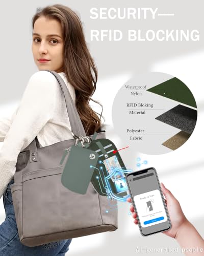 Image of Wallet Wristlet for Women, RFID Wallet Keychain with Dual Pocket | Nylon Wristlet Wallet with Coin Purse, ID Window, Card Holder and Small Wallet Design