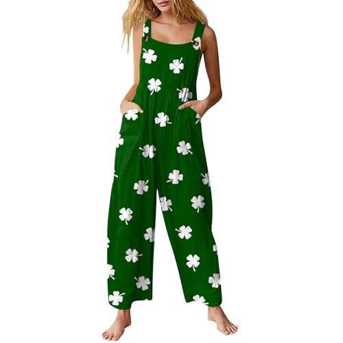 Cute Romper For Women Leprechaun Costume Women Green Romper For Women Cute Jumpsuits St Patricks Day Romper Women St Patrick Day Black Overalls Round House Overalls Women'S Jumper Tennessee Green S