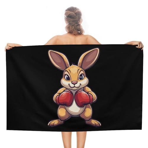 Boxing Kangaroos Adult Beach Towel Sand Free Quick Dry Pool Towels Beach Blanket