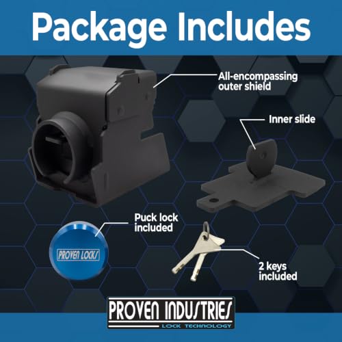 Image of Proven Industries Model 2516 Heavy-Duty Trailer Coupler Lock for 2 5 /16 Couplers - RV & Trailer Anti-Theft Lock, Made in USA