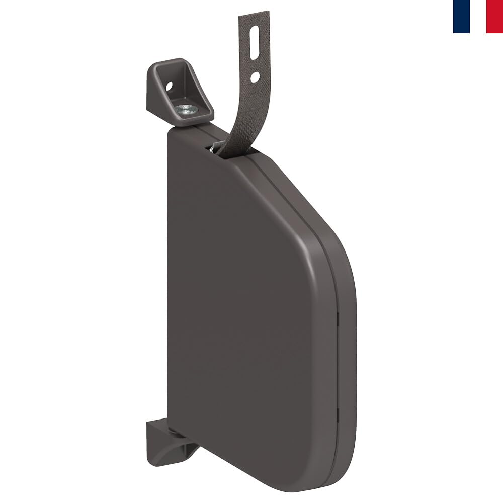 Enrouleur de sangle arrondi pour volet roulant avec sangle de 5,5 m - marron