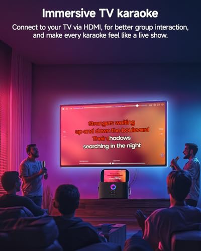 image for Ikarao Portable Karaoke Machine for Adults, Built-in Lyrics Display an