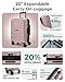 BAGSMART Carry On Luggage 22x14x9 Airline Approved with Spinner Wheels,Lightweight 20 Inch Luggage with TSA Lock,Expandable Hard Shell Carry On Suitcases for Men Women,Rose Gold