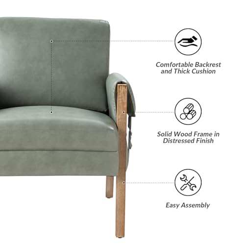 Sillón tapizado plegable verde menta miniatura 5