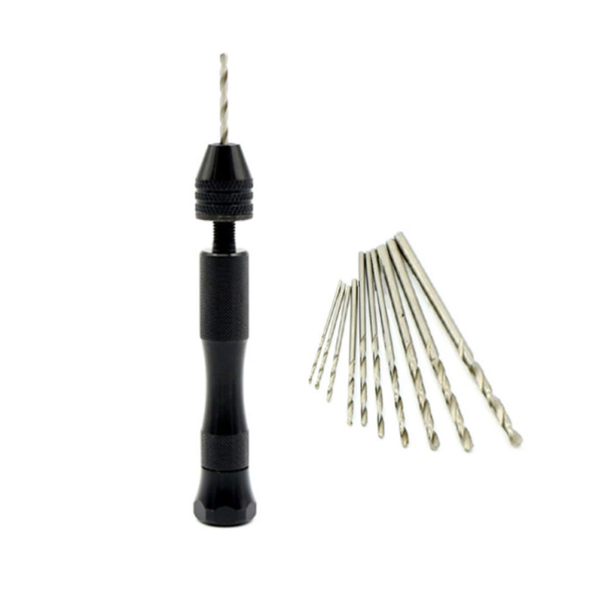 OSALADI 11pcs Hand Drill Chunk Keyless Chunk Micro Drill Bits Hole Drill Mini