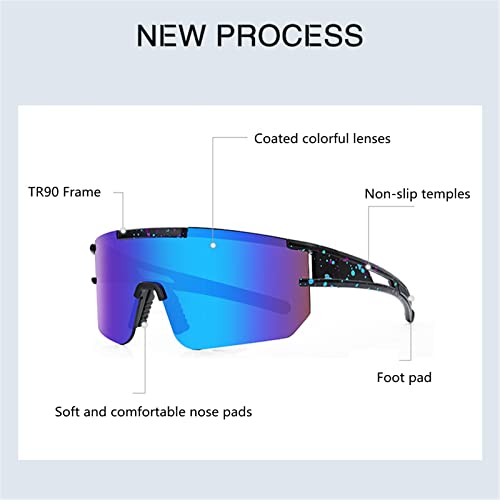 HULG Occhiali da Ciclismo,Occhiali