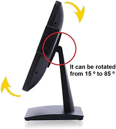 Miniatura 7 de Monitor de pantalla táctil capacitiva proyectiva de 15 pulgadas con relación 43 de 10 puntos, monitor táctil POS con MSR, base estable sin