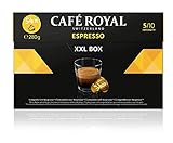 cafe royal capsulas opiniones Compatibilidad: Cápsulas ajuste perfecto con diferentes máquinas Nespresso (R)*: Capri – Citiz – Creation – Cube – Essenza – Inissia – KitchenAid Artisan – Lattissima – Maestria – Nespresso Expert EN 350.G – Pixie – Prodigio – Romeo – Umilk