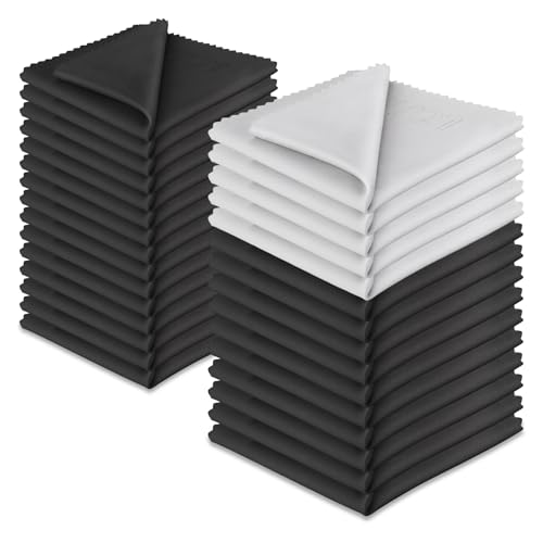 LOJWRY Glasses Cleaning Cloth 30 Pcs - 6*7in, Ultra Soft, Individually Wrapped, Streak-Free, Microfiber Eyeglass Cleaning Cloth for Eyeglass, Screen, Readers, Sunglasses, Laptops, Tablets, Phones Etc.