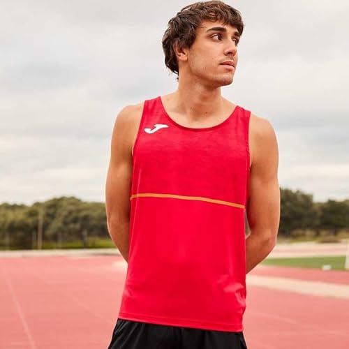Joma T-Shirt de Course sans Manches pour Homme, XS-3XL, Tissu Extensible et Respirant, Record