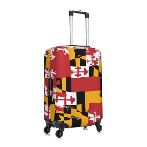 Maryland Flag Print Luggage Suitcase Cover Protector Luggage Washable Covers With Concealed Zipper3