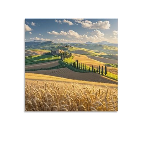 Toile murale abstraite Toscane 70x70cm moderne sans cadre pour salon