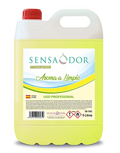 Ambientador Aroma a Limpio SENSAODOR, 5 Litros, Verde Claro, Garrafa, Profesional, Empresas, Negocio, Limpieza, Neutralizador, Quitaolor, Buen olor, Aromatizador Cover