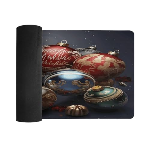 Christmas Balls Desk Pad con base de goma grande miniatura 3