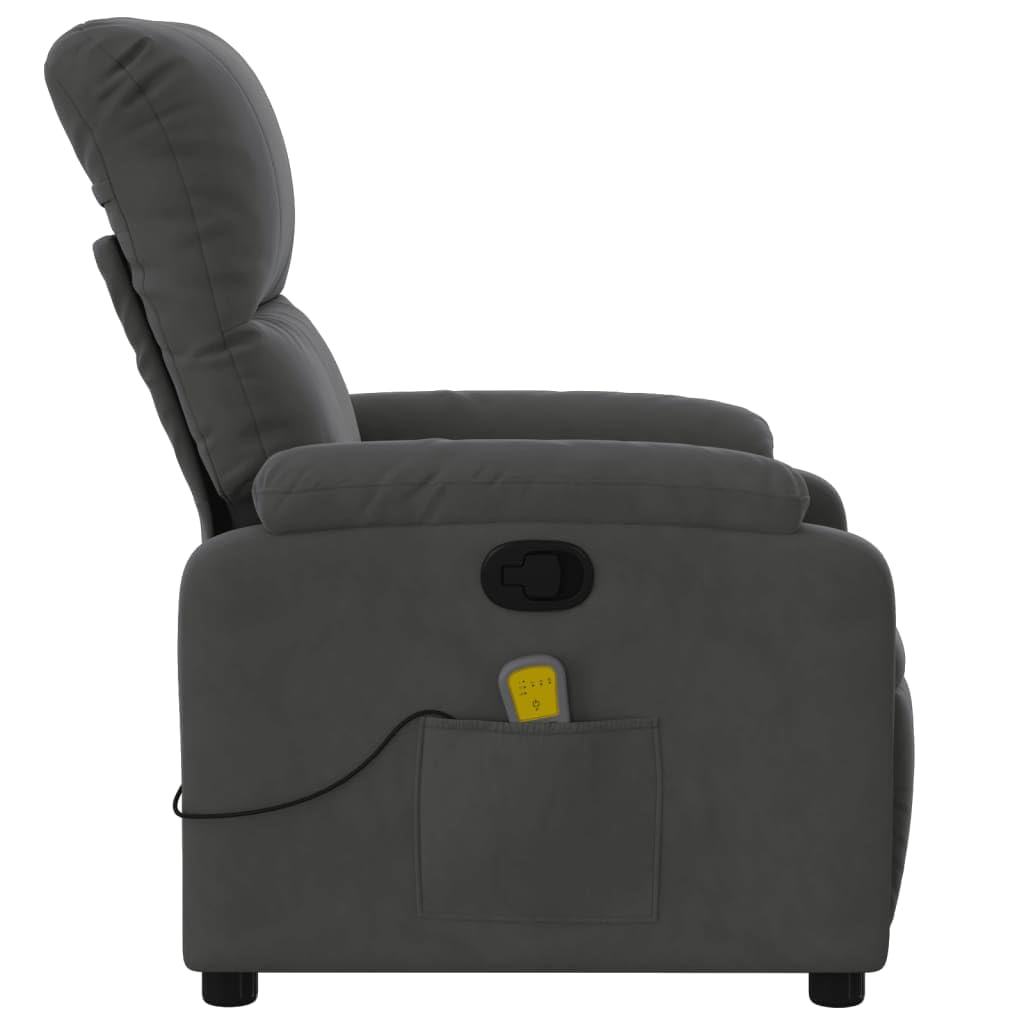 Sillón reclinable de Masaje Tela de Microfibra Gris Oscuro, Sillón De Relax, Sillon Masaje Relax, Sillon Relax Electrico, Hogar Sillon Relax, Sillones Comodos, Sofa Tantra - 373458