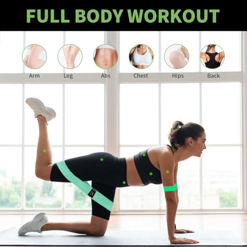 Image of KANGFITER (3.Colorful Set) | Loop Exercise Bands for Booty Leg Butt Glute Hip, Elastic Stretch Workout Bands for Women Men Home Gym Fitness Yoga Pilates