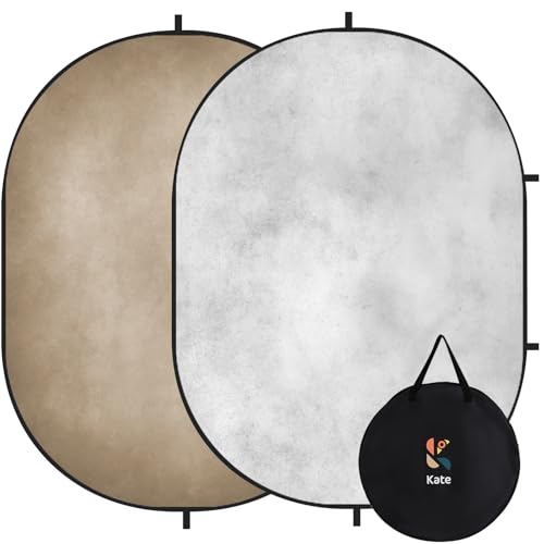 Toile de fond pliable portrait photographie vidéo fond portable beige gris 1,5x2m