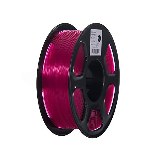 TOPZEAL Filamento de impresora 3D, filamento PLA de color transparente serie 1.75 mm, precisión dimensional +/- 0.05 mm, carrete de 1 KG para impresora 3D y lápiz 3D (Transparent-Purple)