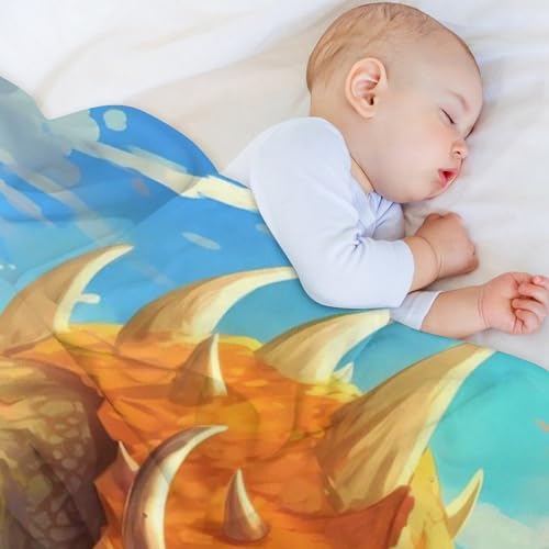 Manta de dinosaurios para cama y sofá | Forro polar 150x200 cm 5
