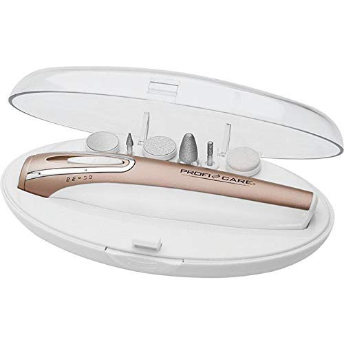 ProfiCare, PC-MPS 3016, Fresa elettrica per manicure e pedicure, con 6 accessori per la cura delle unghie, commutatore a 4 velocità, luce LED, pratica custodia