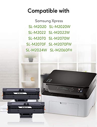 Compatible Toner Cartridge Replacement For Samsung Mlt111S Mlt-D111S Mltd111S D111S, High Yield, Use With Samsung Xpress M2020W, M2070Fw, M2070W Laser Printer (Black), 2-Pack #TOP1