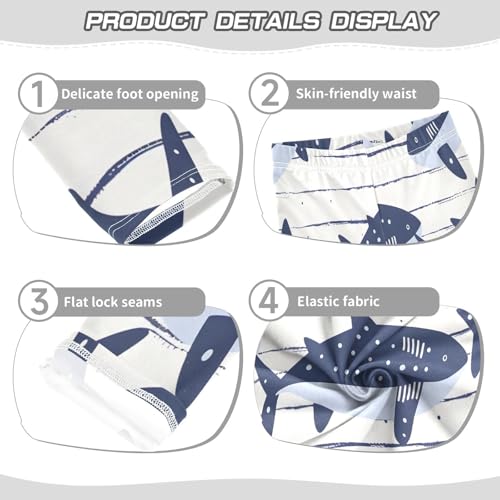 Toddler Girls Leggings Printed Yoga Pants Leggings Cartoon Shark on Strips for Kids3