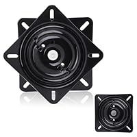 Tissting Drehbeschlag Drehteller 7 Zoll Stuhl Drehscheibe Basis Quadrat Drehteller 360 Grad Duale Lager Laufen für Möbel Stühle, Bar Stühle, Büro Stühle, Auto Stühle