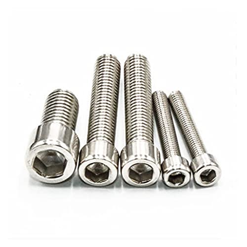 GZXYKJ Tornillo M8 M10 M12 201 Tornillos de Acero Inoxidable Allen Hex Hex Socket Tornillo de Tornillo Sujetador (Dimensions...