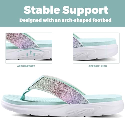 Image of WateLves Girls Flip Flops Non-Slip Casual Thong Sandals Summer Sandal Shoes for Beach Swim Pool (Little Kid /Big Kid)