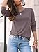 AUTOMET Womens Long Sleeve Crewneck Shirts Fall Winter Casual Work Tops Loose Fit Clothes Trendy Basic Outfits 2025 Rose Tops Taupe XL