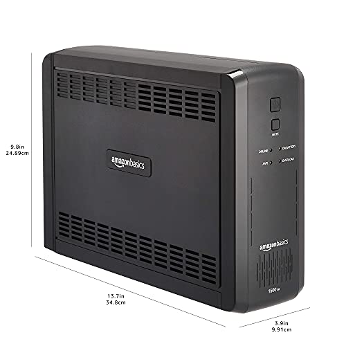 image for Amazon Basics UPS Battery Backup & Surge Protector 1500VA/900W, 10 Out