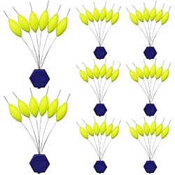 Flotadores de Pesca,48 Piezas Bobbers de Pesca EPS Espuma Redondo Bobbers 20mm*9mm Flotadores Set