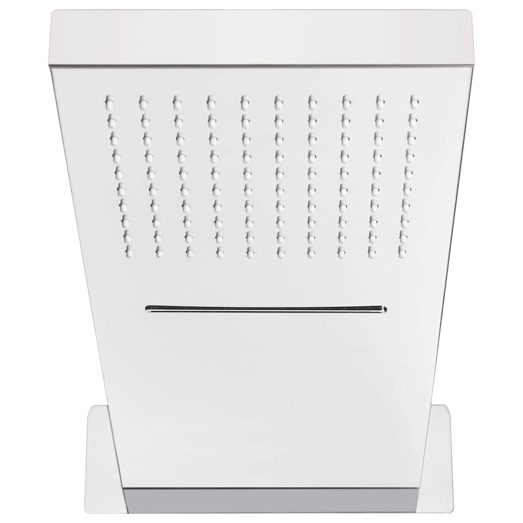 vidaXL Cabezal de Ducha de Pared Alcachofa Cuarto de Baño Accesorio Rociador Boquillas Giratoria Área Amplia Acero Inoxidable 201 Plateado