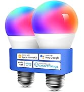 Smart WLAN Glühbirne funktioniert mit Apple HomeKit, Meross Wifi Lampe LED Mehrfarbige Dimmbare G...