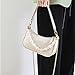 DOREAMALOE Retro Crocodile Purse Classic Clutch Shoulder Tote HandBag with Zipper Closure for Women (White-Pearl Chain)