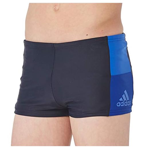 adidas Jungen Colourblock Boxer-Badehose, Legink/Blue, 152