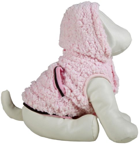Casual Canine Polyester Snowbaby Dog Hoodie, Medium, 16-Inch, Pink