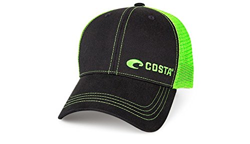 Costa Del Mar Trucker, Graphite + Neon Green, One Size