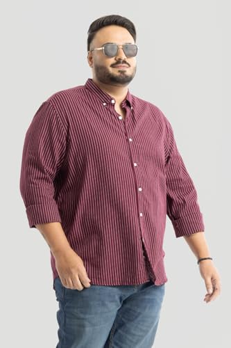 Image of SNITCH Ignazio Maroon Stripes Shirts