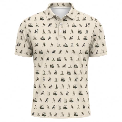 Miniature Schnauzer Golf Polo Shirt for Men & Women, Funny Dog Lover Performance Polyester Breathable Golf Apparel, Pet Owner Gift