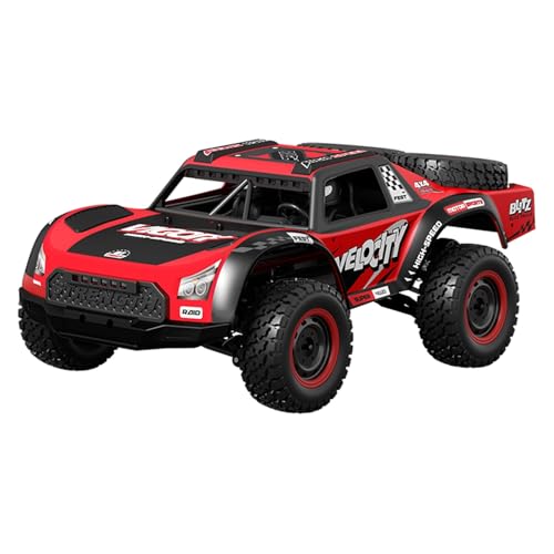 Quinmar 8811 1/10 Scale 4WD RC Short Course Truck, 50km/h(Brushless) 35km/h(Brushed), All-Metal Drive, 2.4GHz, 3-Speed, Water Resistant, LED, 4 Colors, 2 Motor & 2 Battery Options(Red,LongRun)