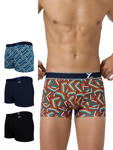 Image of XYXX Men's Super Combed Cotton Regular Fit Solid Antibacterial Trunks with No Marks Waistband