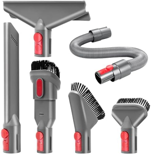 Charlux Vacuum Attachment Kit 6-Piece Cleaning Tools Bundle for Dyson V15, V12, V11, V10, V8, V7, Gen5 Cordless Vacuum Cleaner Detect Cyclone Torque Drive Absolute Animal Trigger