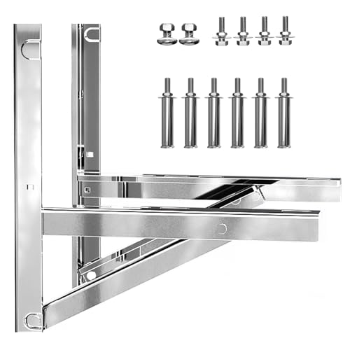 Mini-Split-Wandhalterung, Wandkonsole, Edelstahl 304, Bis zu 380 KG für Klimaanlagen, Wärmepumpen, HVAC, Kompressoren(59x50cm/23.2x19.7in)