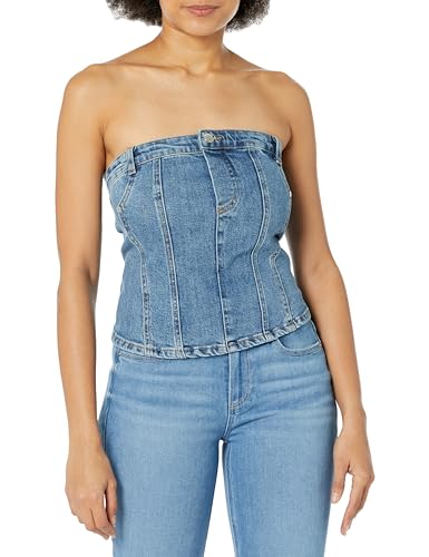 [BLANKNYC] Womens Women's Denim Bustier With Smocking Detail