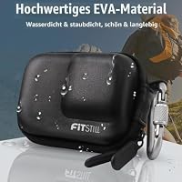 FitStill Zubehörset für DJI OSMO Action 6, wasserdichtes Gehäuse bis 60 m/196 ft + Silikon-Schutzhülle + Displayschutzfolie aus gehärtetem Glas + Schwimmkörpergriff + Tragetasche + Filter, Action 6 Zu – Ansicht 6