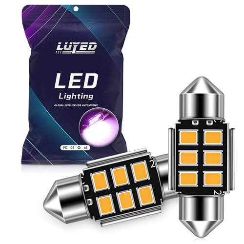 LUYED DE3175 LED Bulbs, Super Bright Purple 2835 Chipsets Canbus Error Free 31mm 1.25
